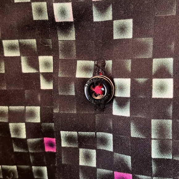 7 Downie St. London Couture Men's Dress Shirt Geometric Contrast Cuff - Picture 3 of 9